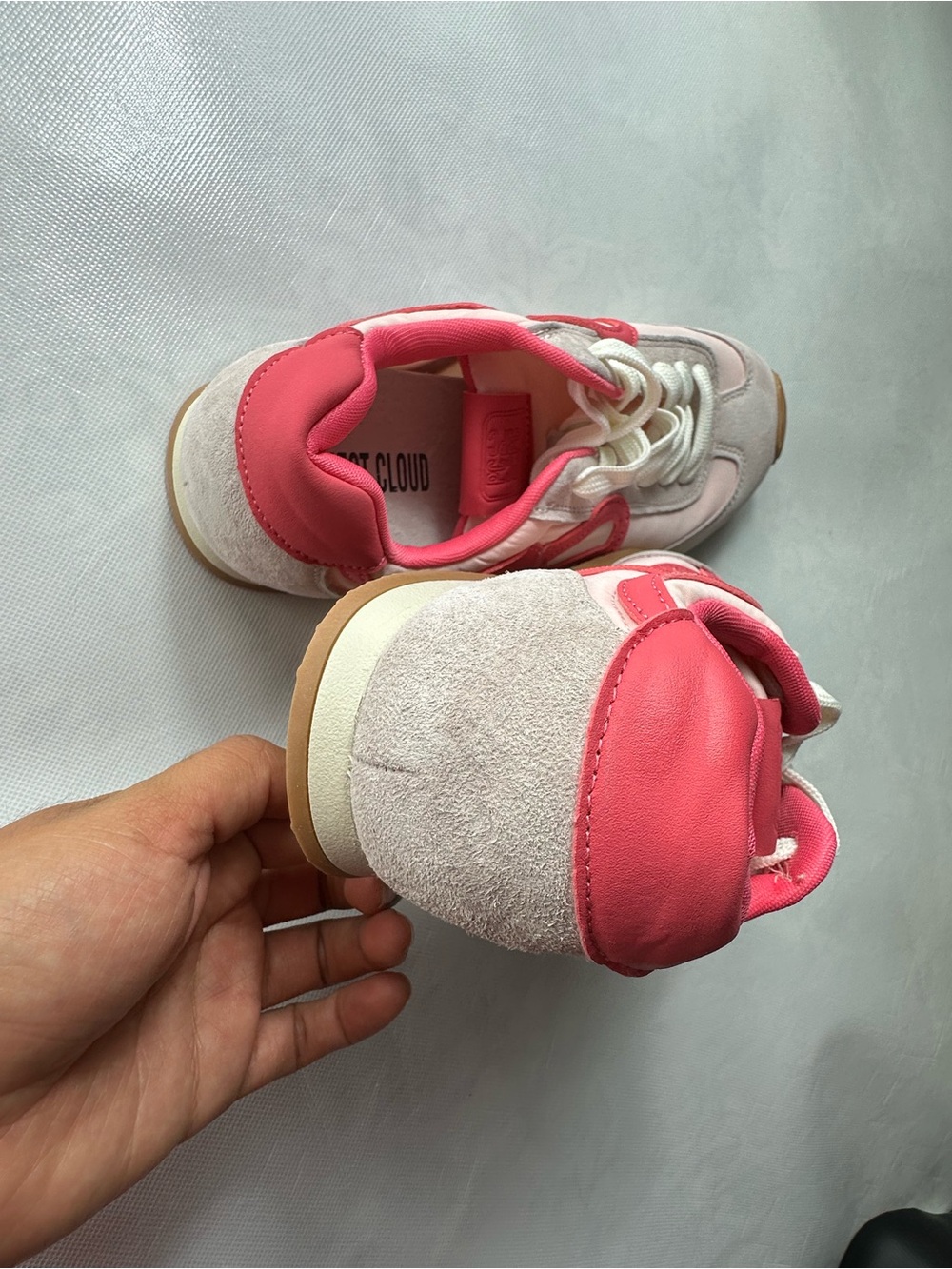 Women’s Pink Cream Lace-Up Fashion Sneakers - Picture 12 of 13